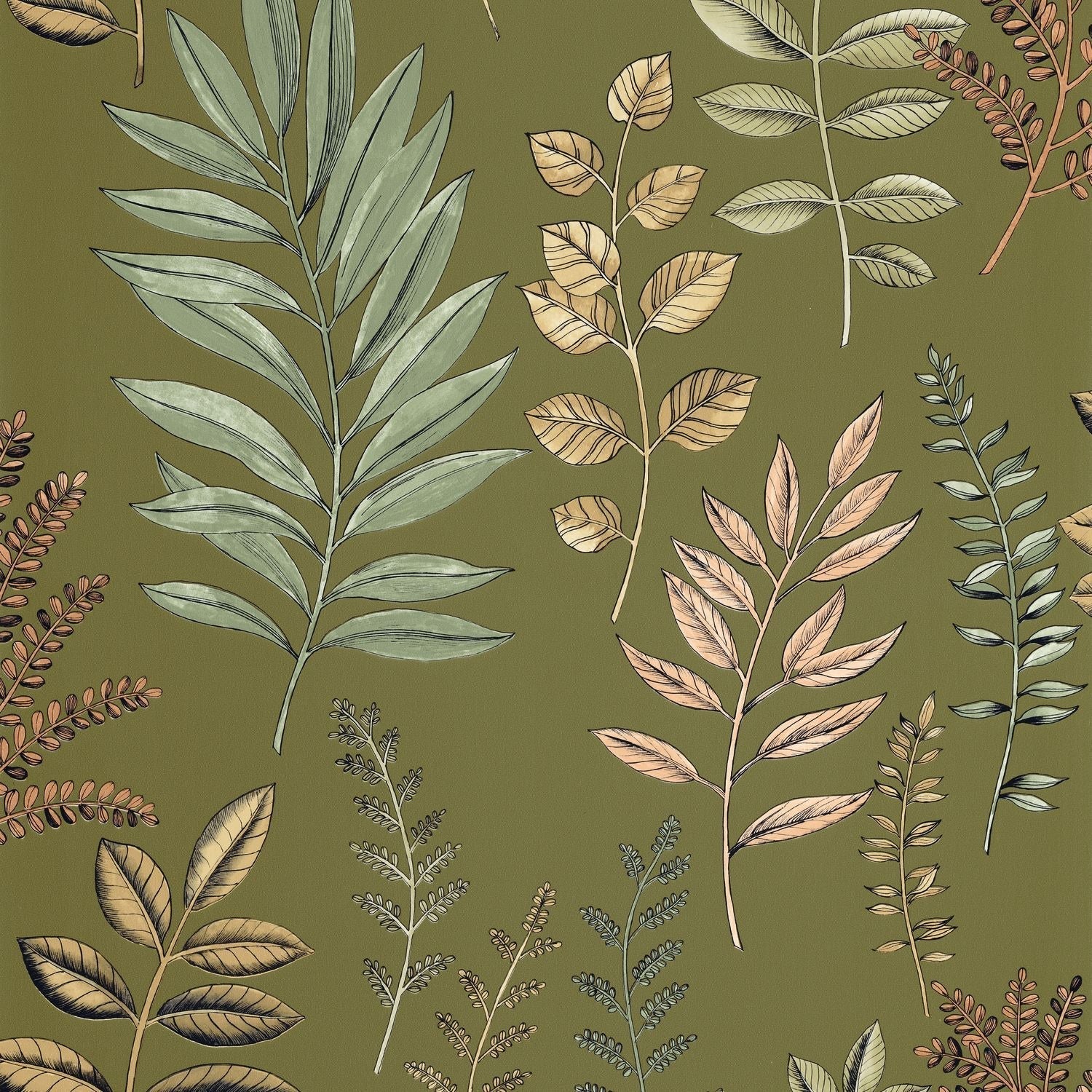 Florium Wallpaper - Vert mousse - Caselio - 106667196
