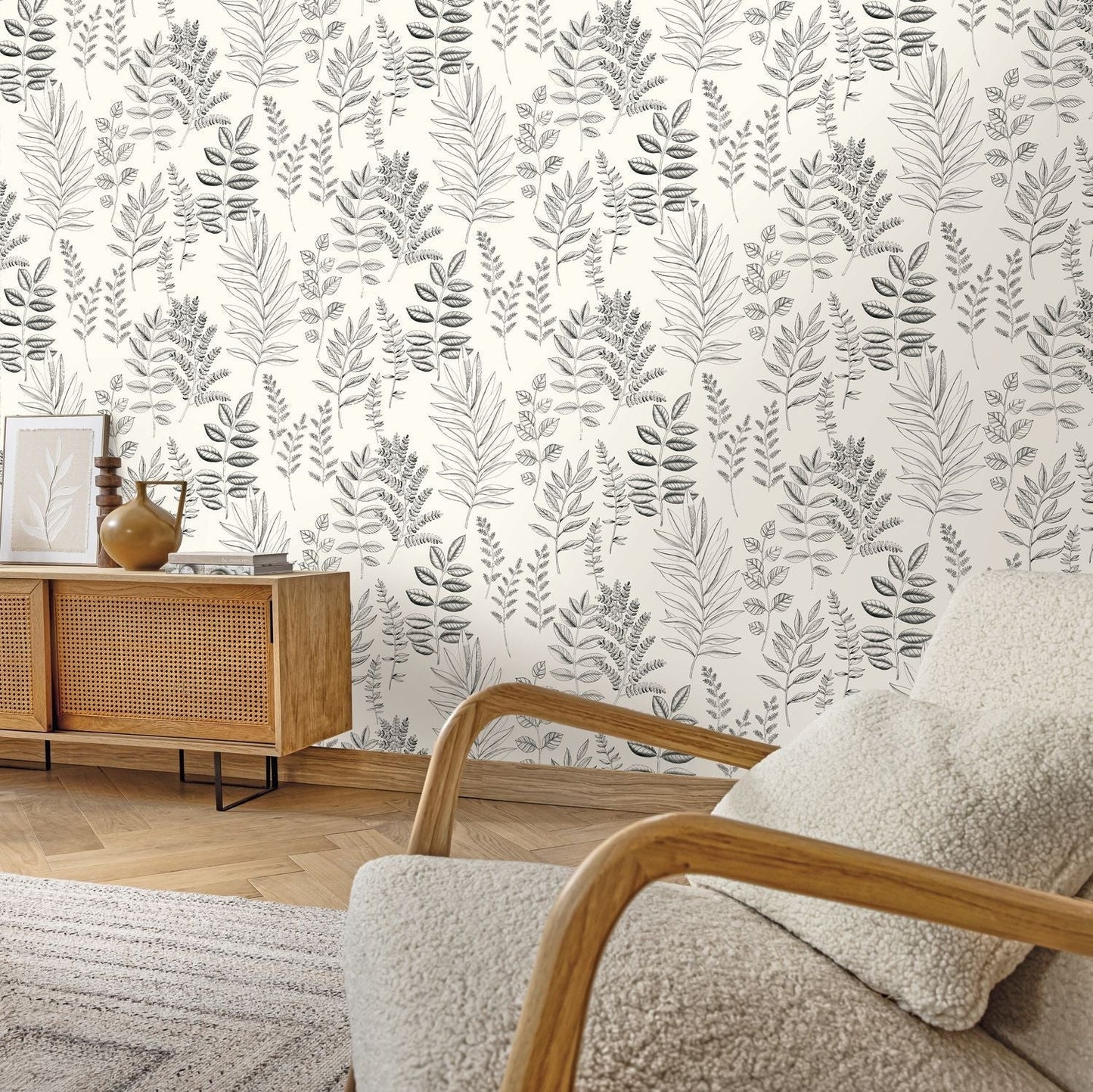 Florium Wallpaper - Noir blanc - Caselio - 106660990