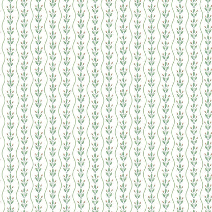 Flower Buds Wallpaper - Green - Boråstapeter - 7778 - Premier Wallcovering