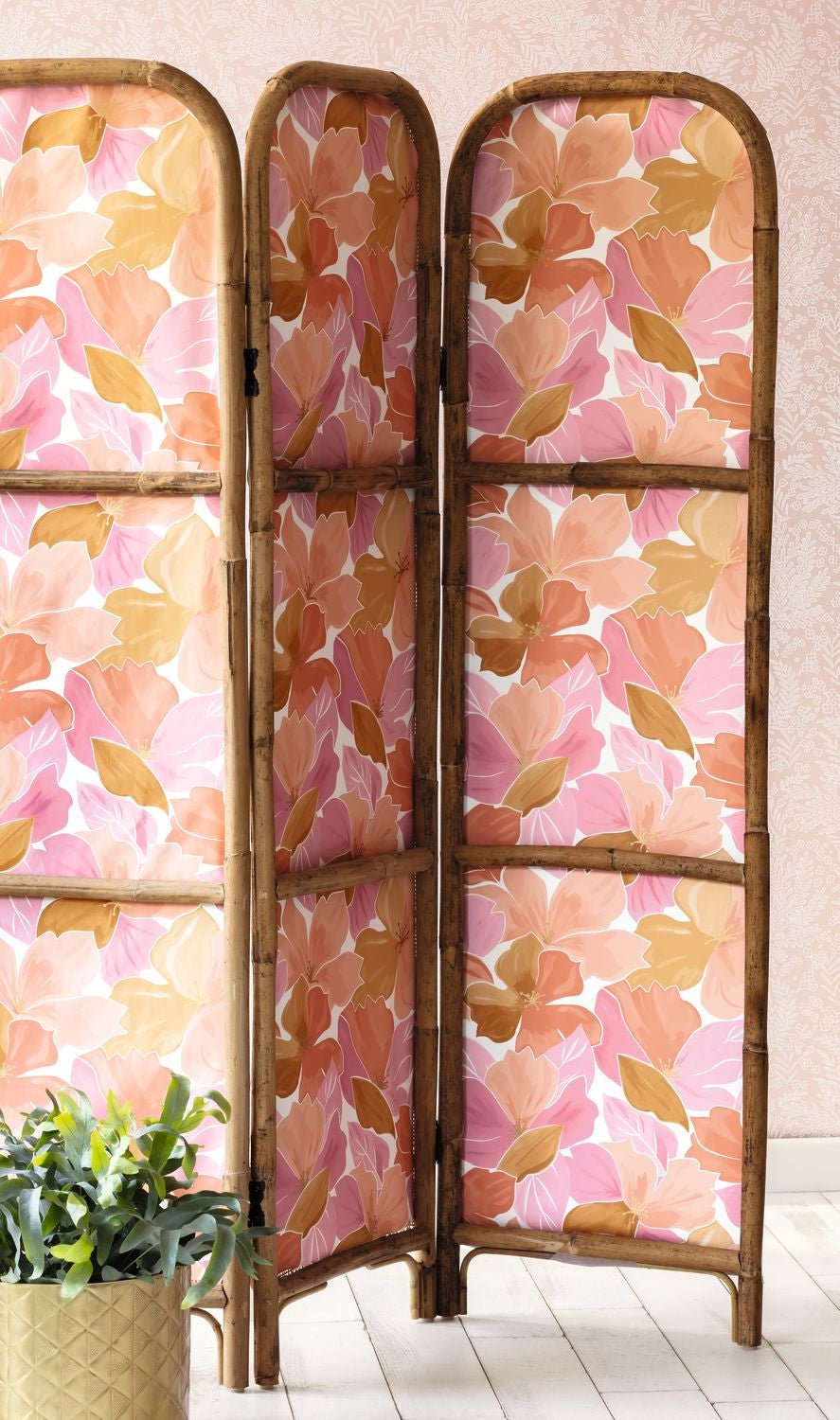 Flower Power August Wallpaper - Rose Corail - Caselio - 101884032