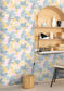 Flower Power August Wallpaper - Bleu Rose - Caselio - 101886042