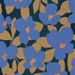 Flower Power Iconic Wallpaper - Bleu Indigo - Casadeco - 88396404 - Premier Wallcovering