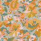 Flower Power July Wallpaper - Vert D'eau Ocre Corail - Caselio - 101877023