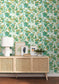 Flower Power July Wallpaper - Vert Emeraude - Caselio - 101877175