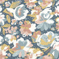 Flower Power July Wallpaper - Bleu Rose - Caselio - 101876041