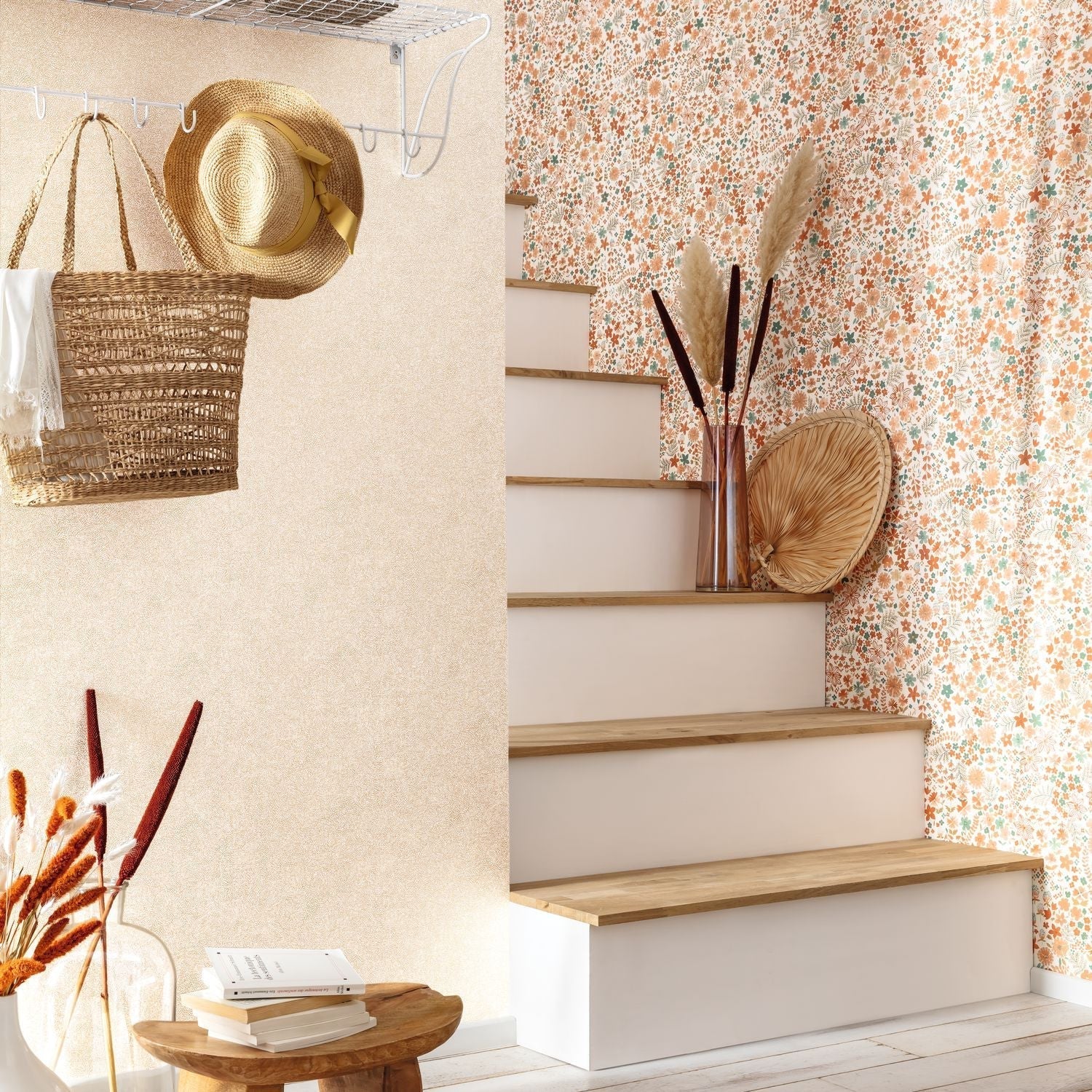 Flower Power June Wallpaper - Corail - Caselio - 101863073