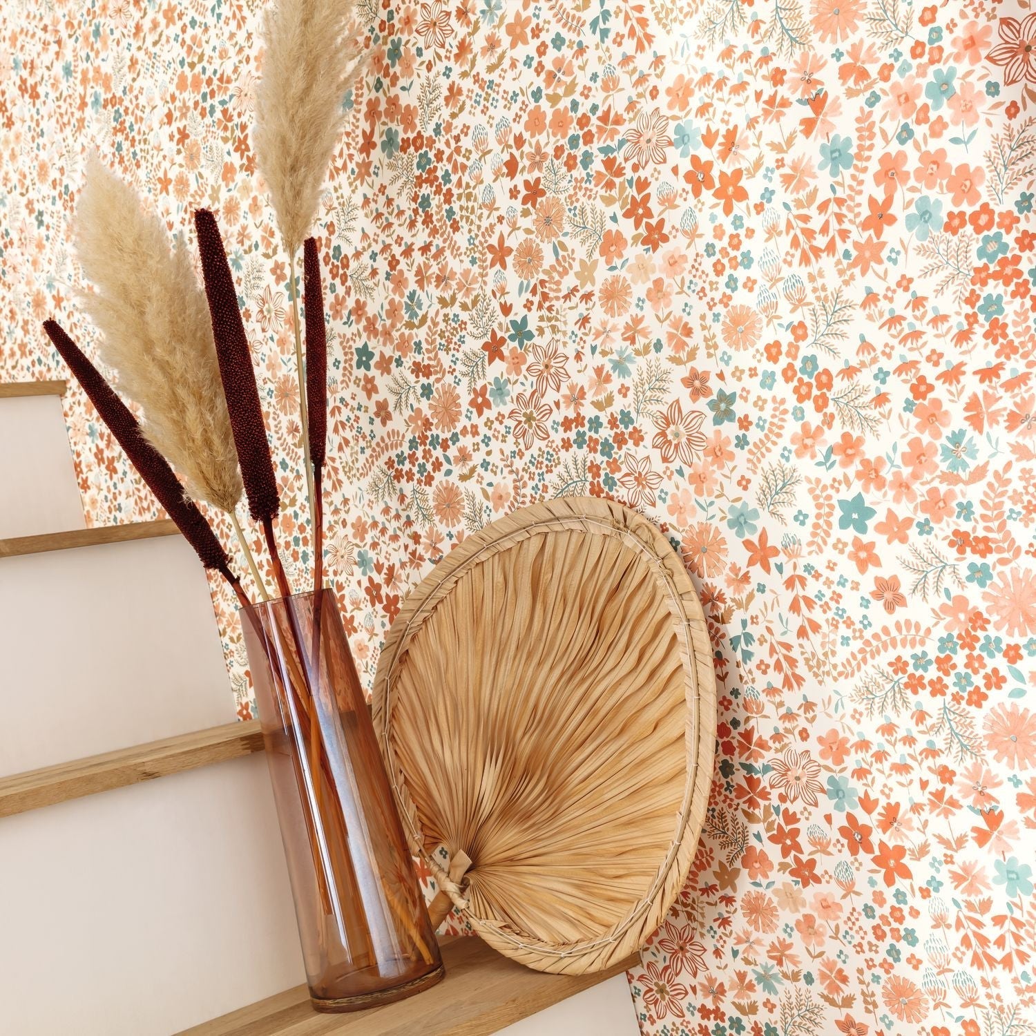 Flower Power June Wallpaper - Corail - Caselio - 101863073