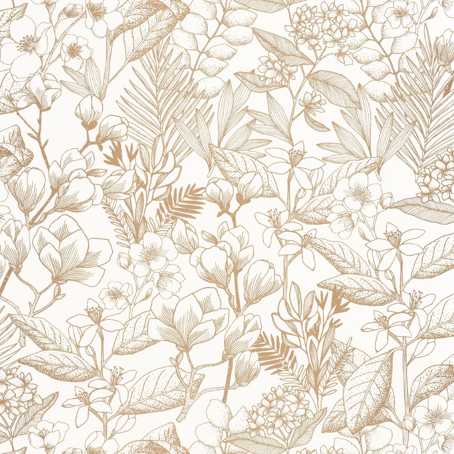 Flower Power May Wallpaper - Blanc - Caselio - 101852010