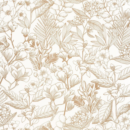 Flower Power May Wallpaper - Blanc - Caselio - 101852010