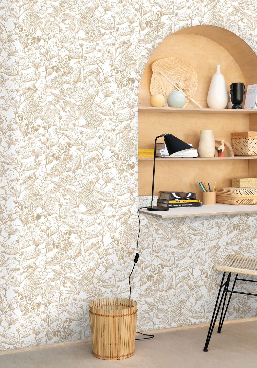 Flower Power May Wallpaper - Blanc - Caselio - 101852010
