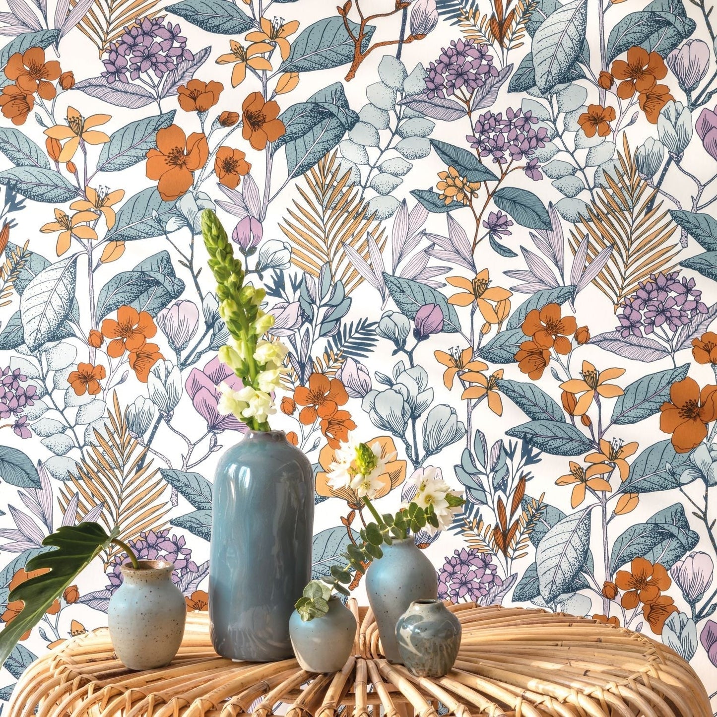 Flower Power May Wallpaper - Parme - Caselio - 101855060