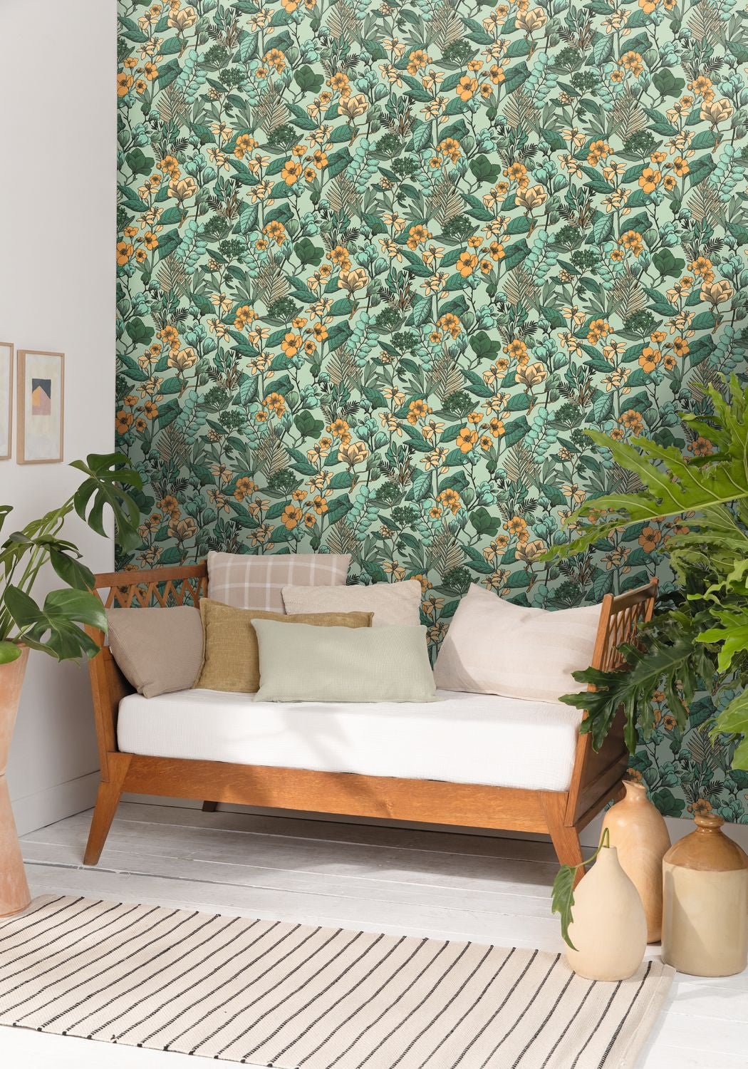 Flower Power May Wallpaper - Vert Emeraude - Caselio - 101857129