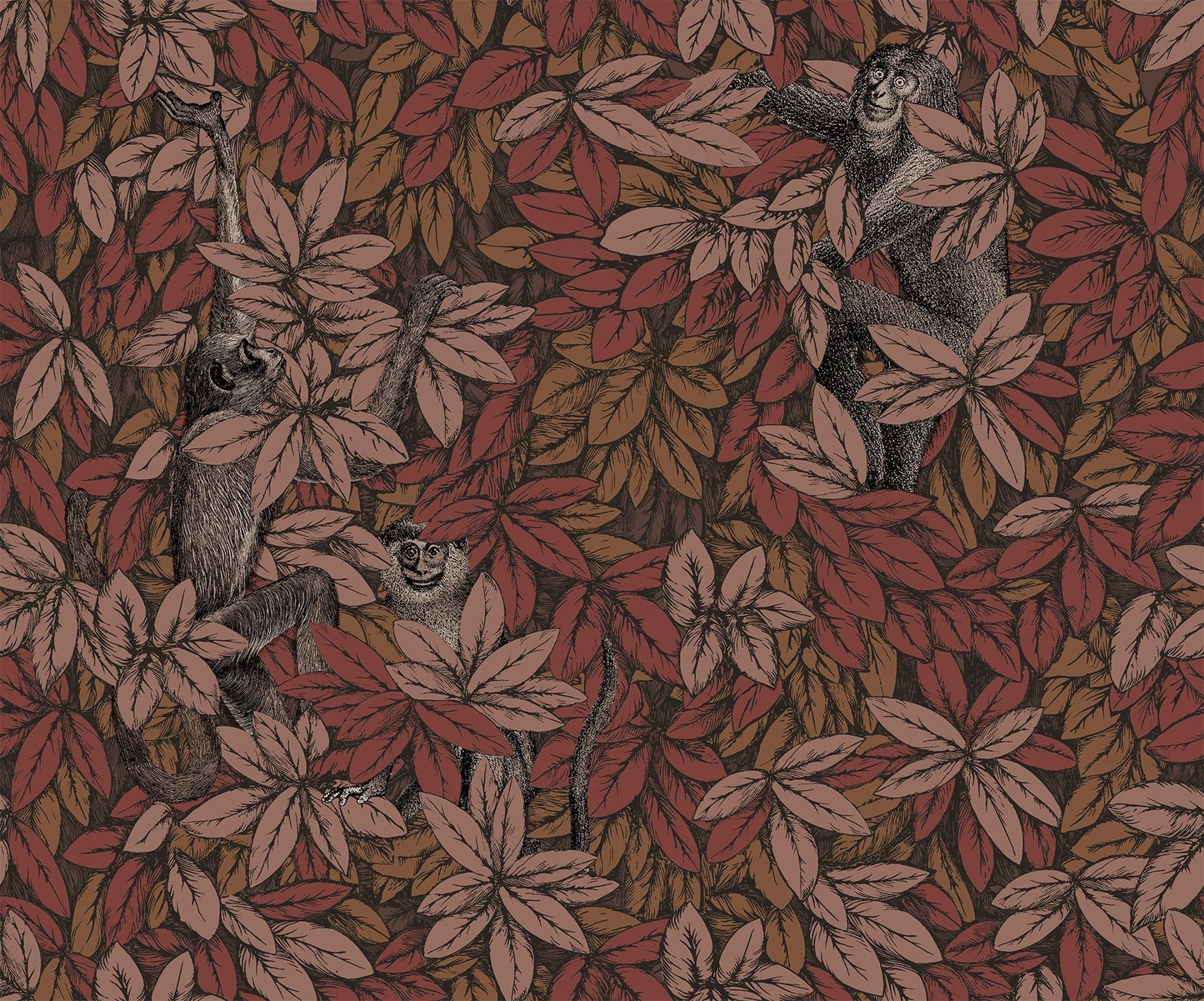 Foglie e Scimmie Wallpaper - Autumnal Leaves - 123/10050 - Cole & Son - Premier Wallcovering