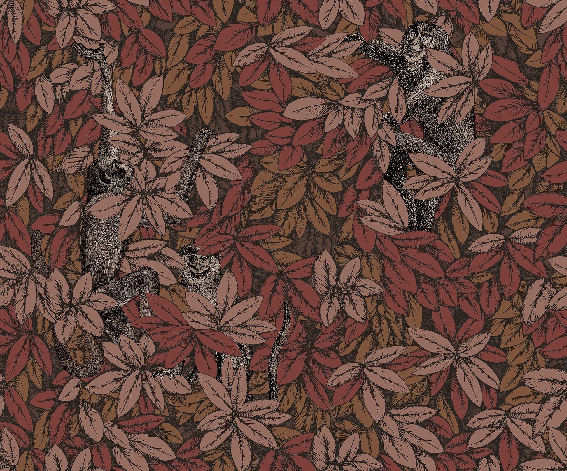 Foglie e Scimmie Wallpaper - Autumnal Leaves - 123/10050 - Cole & Son - Premier Wallcovering