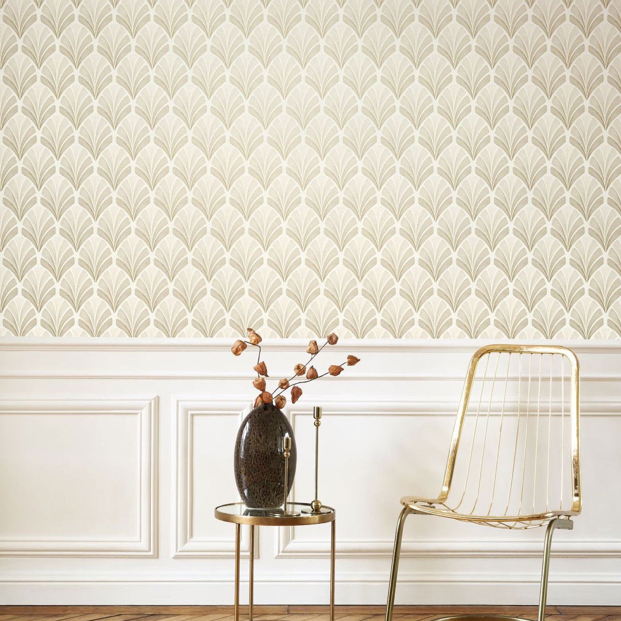 Folies St James Annees Folles Wallpaper - Beige Lin - Casadeco - 201051611 - Premier Wallcovering