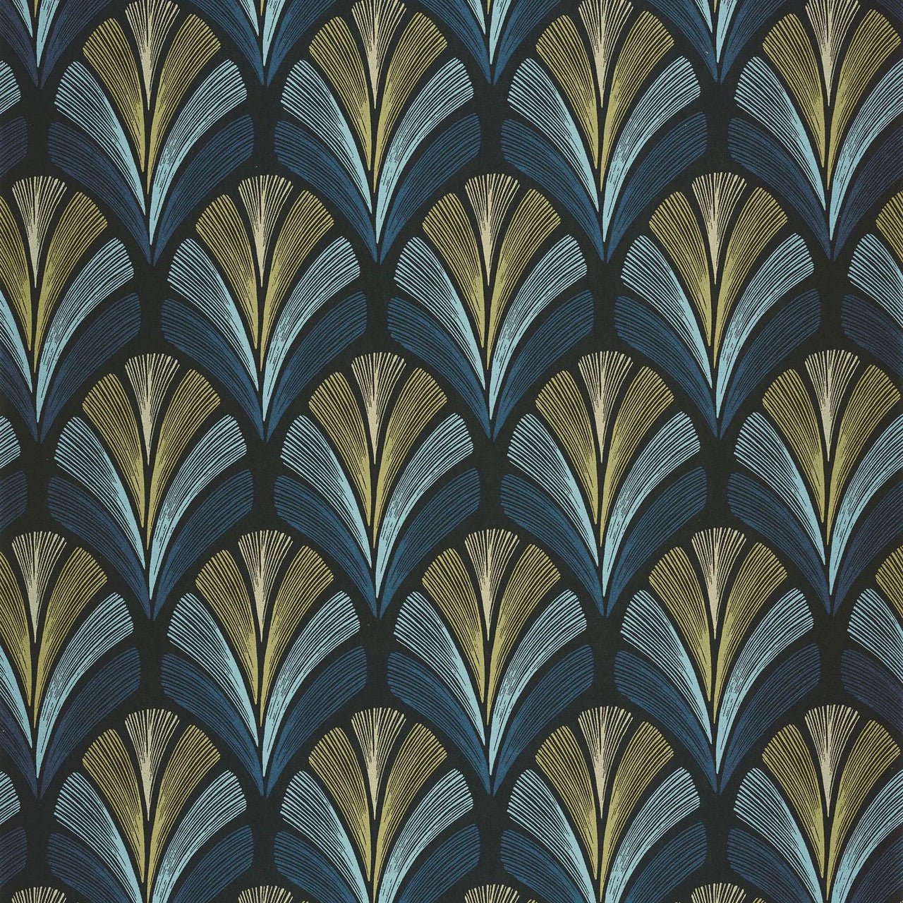 Folies St James Annees Folles Wallpaper - Bleu Orage - Casadeco - 201056944 - Premier Wallcovering