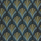 Folies St James Annees Folles Wallpaper - Bleu Orage - Casadeco - 201056944 - Premier Wallcovering