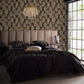Folius Wallpaper - Charcoal/Gilver - Clarke & Clarke - W0206/01 - Premier Wallcovering
