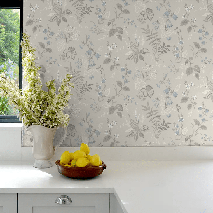 Folklore Wallpaper - Grey Beige - Boråstapeter - 3263 - Premier Wallcovering