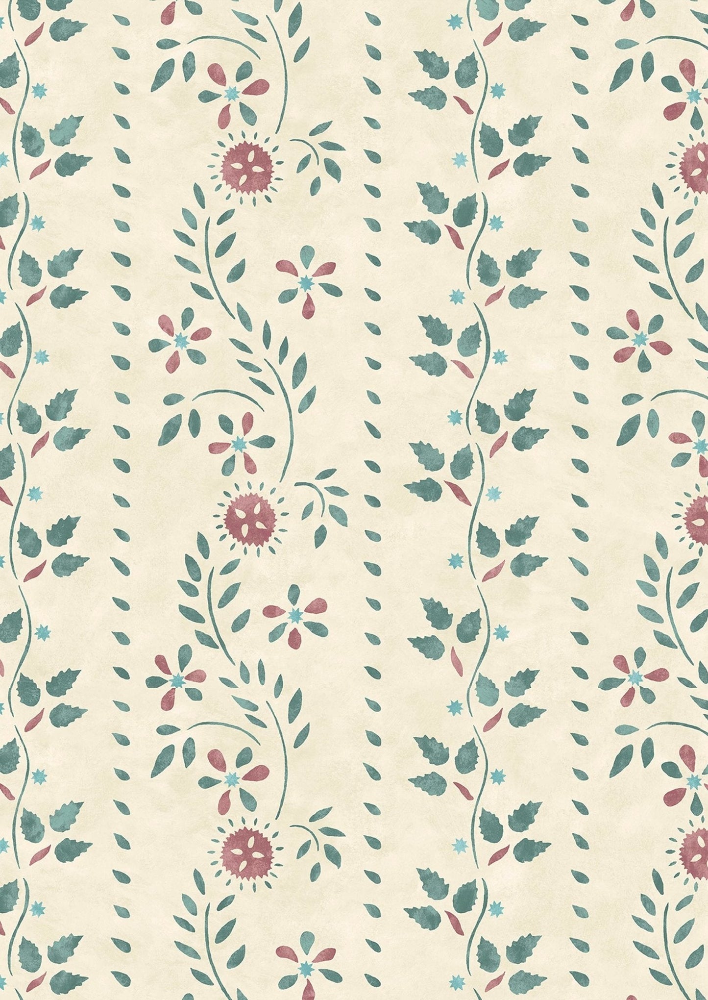 Lewis & Wood - Folklore - Teal Berry - Premier Wallcovering