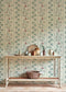 Lewis & Wood - Folklore - Teal Berry - Premier Wallcovering