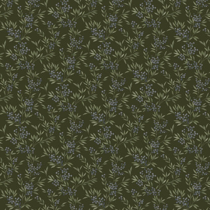 Forest Berries Wallpaper - Deep Green - Boråstapeter - 4715 - Premier Wallcovering