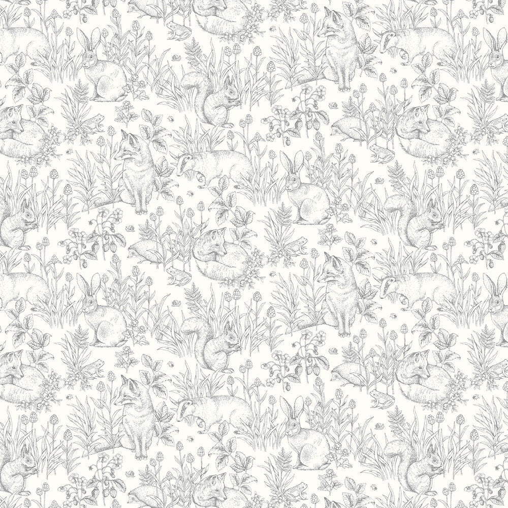 Forest Friends Wallpaper - Cream White - Boråstapeter - 7478 - Premier Wallcovering