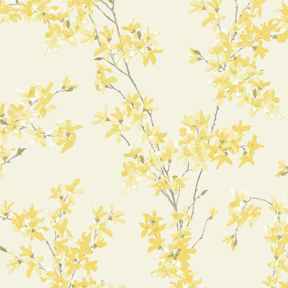Forsythia Wallpaper - Sunshine - Laura Ashley - 113350 - Premier Wallcovering