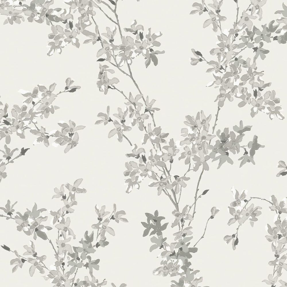 Forsythia Wallpaper - Steel - Laura Ashley - 113349 - Premier Wallcovering