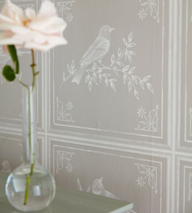 Fortoiseau Wallpaper - Ivory/ Gold - Nina Campbell - NCW4356 - 01 - Premier Wallcovering