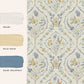Foscot Damask Wallpaper - Pale Ochre Yellow - Laura Ashley - 121070 - Premier Wallcovering