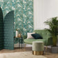 Fougeres 1930 Wallpaper - Bleu Or - Casadeco - 28926327 - Premier Wallcovering