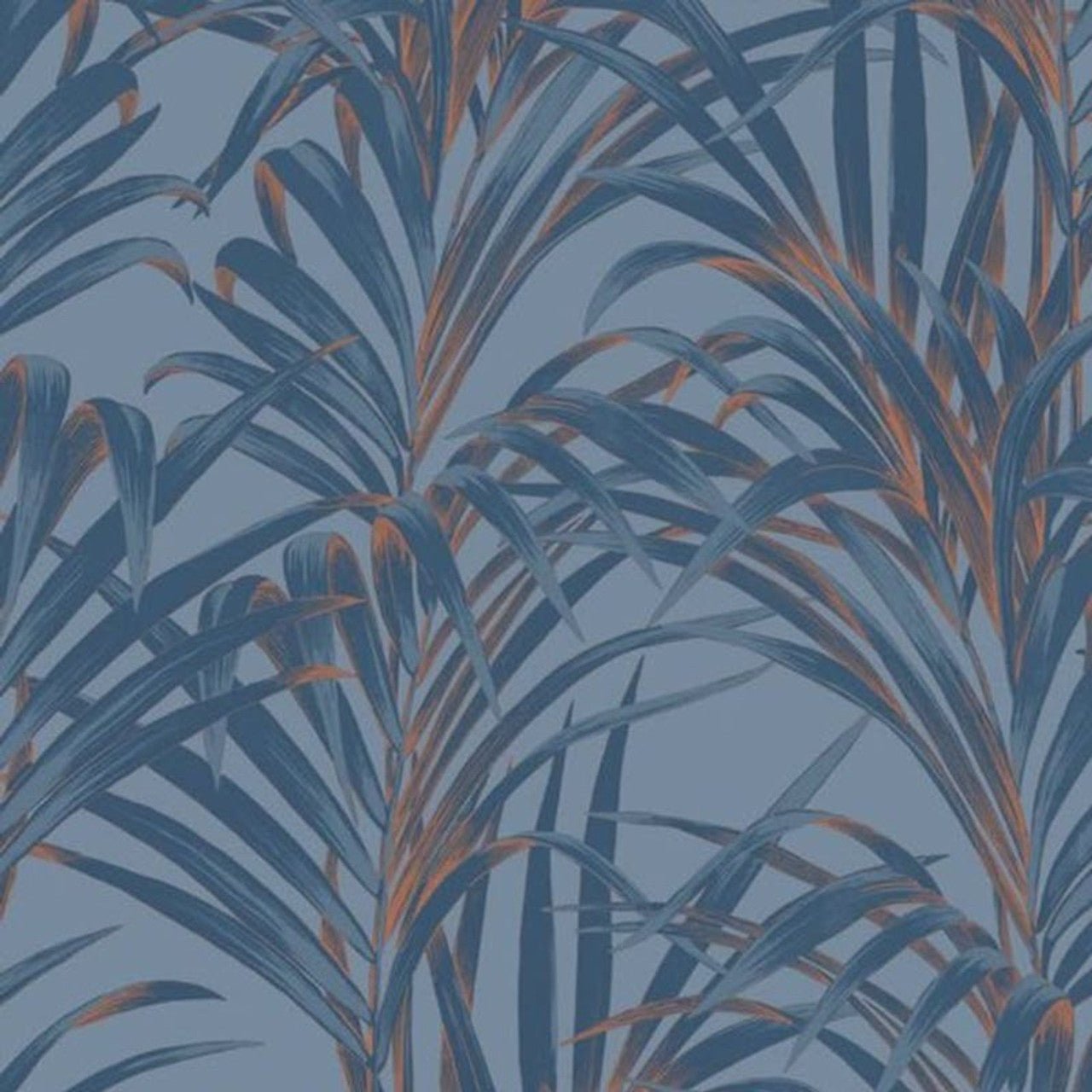 Fougeres 1930 Wallpaper - Bleu And Cuivre - Casadeco - 28926404 - Premier Wallcovering