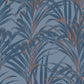 Fougeres 1930 Wallpaper - Bleu And Cuivre - Casadeco - 28926404 - Premier Wallcovering