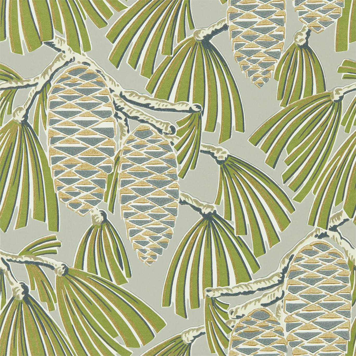 Foxley Wallpaper - Fern Stone - Harlequin - HSAW112126