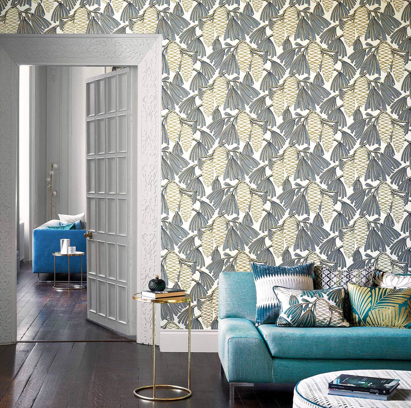 Foxley Wallpaper - Fern Stone - Harlequin - HSAW112126