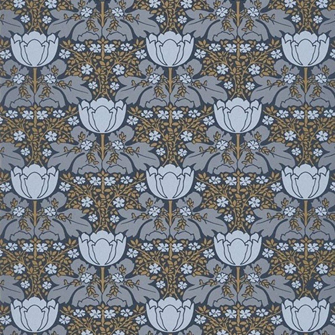 Foxtrot Belle Epoque Wallpaper - Bleu And Canard - Casadeco - 82236216 - Premier Wallcovering