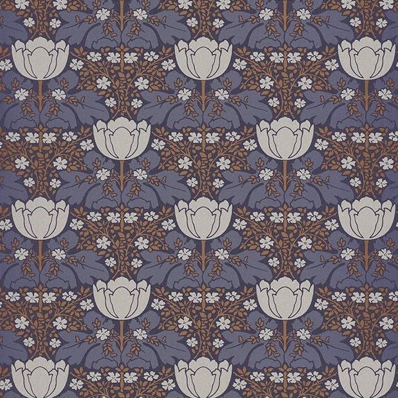 Foxtrot Belle Epoque Wallpaper - Bleu - Casadeco - 82236401 - Premier Wallcovering
