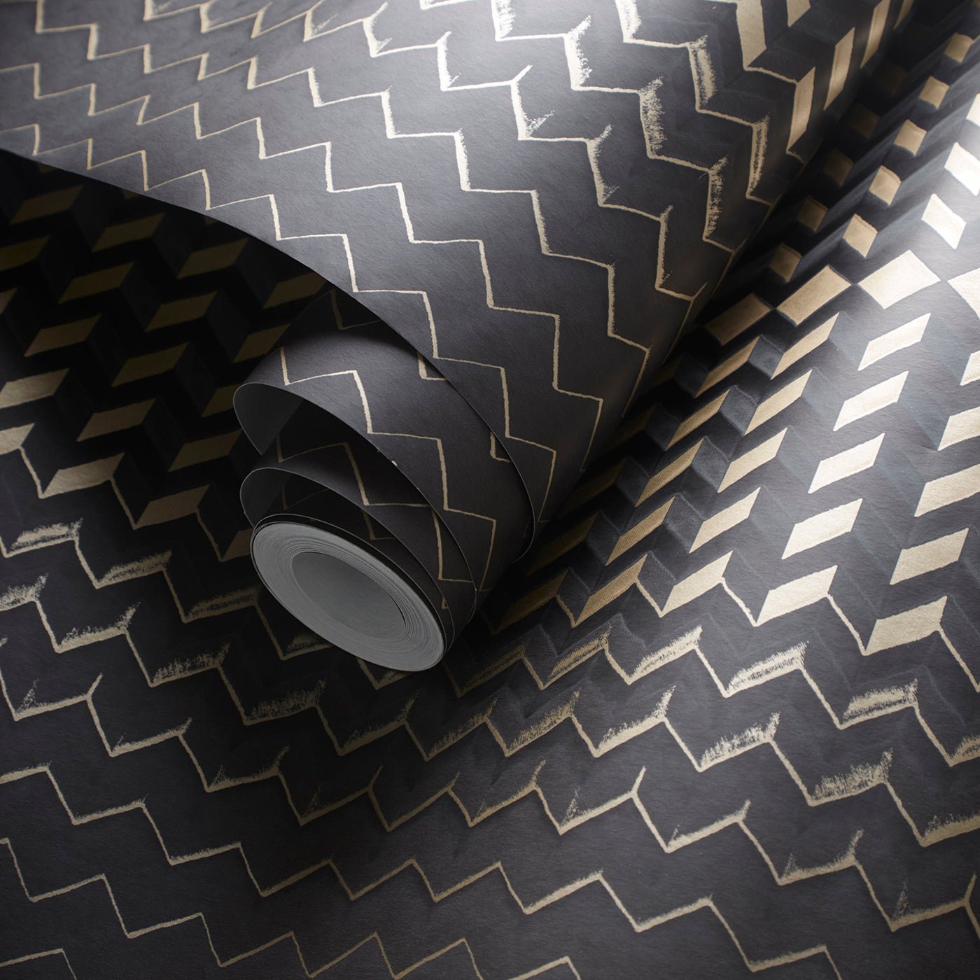 Fragment Wallpaper - Charcoal/Gold - Clarke & Clarke - W0150/02 - Premier Wallcovering