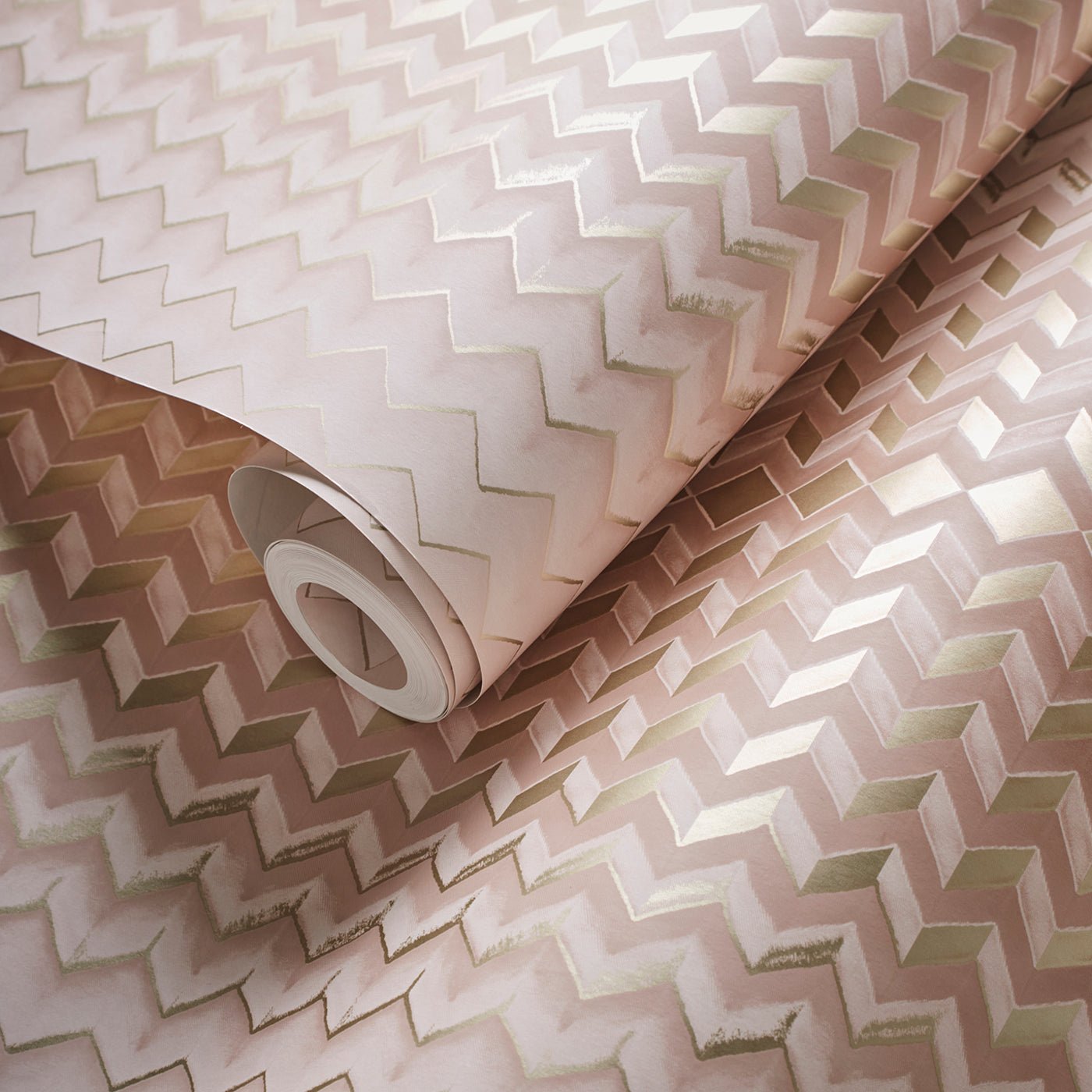 Fragment Wallpaper - Blush/Gold - Clarke & Clarke - W0150/01 - Premier Wallcovering
