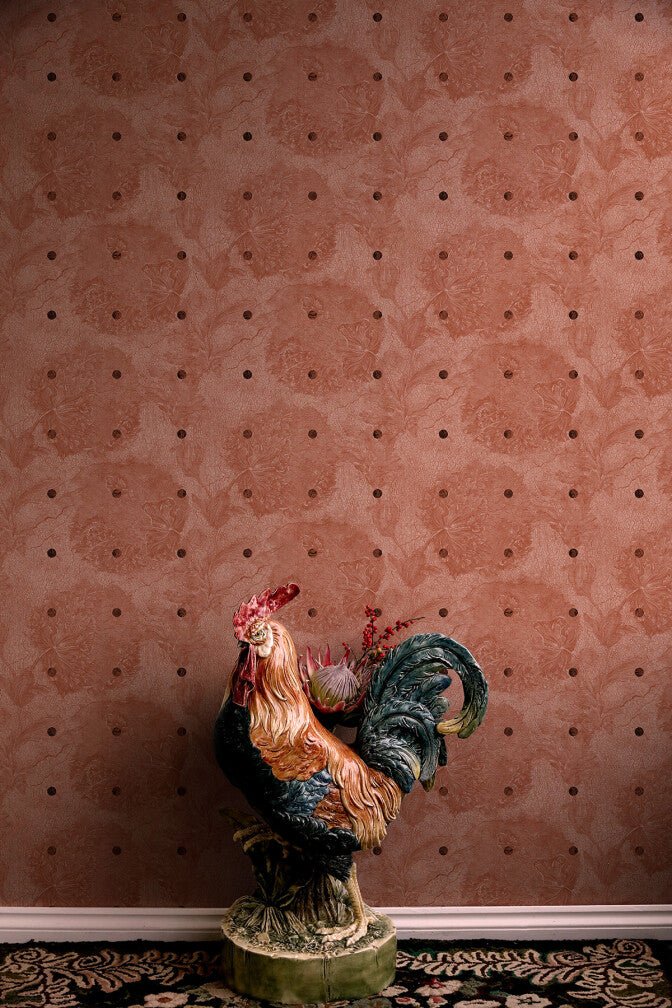 Fresco Wallpaper - Vermillion - Timorous Beasties - RBY/FRES/TXMT/03 - Premier Wallcovering