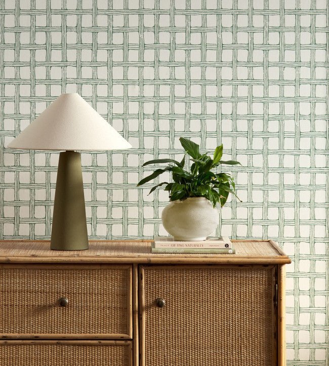 Fretwork Wallpaper - Forest - Scion - NSCW113262