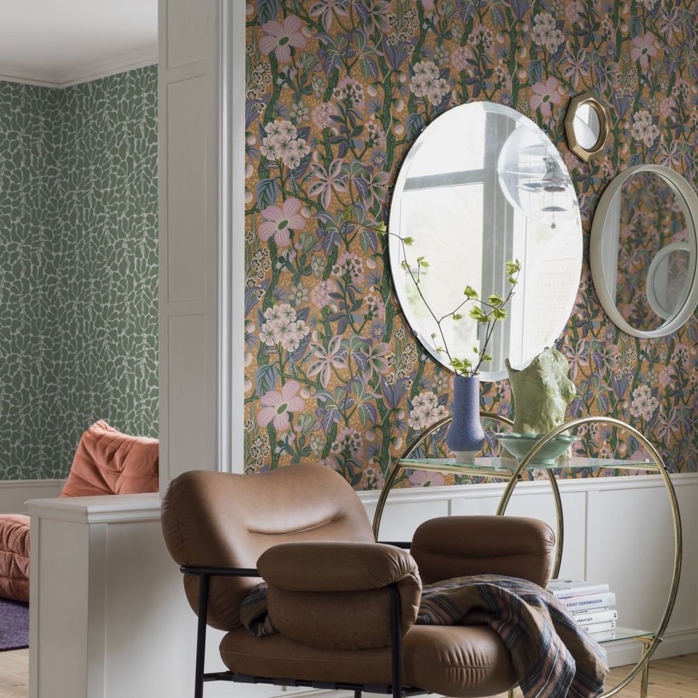 Friviva Wallpaper - Orange - Boråstapeter - 2079 - Premier Wallcovering