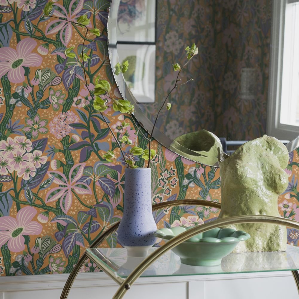 Friviva Wallpaper - Orange - Boråstapeter - 2079 - Premier Wallcovering