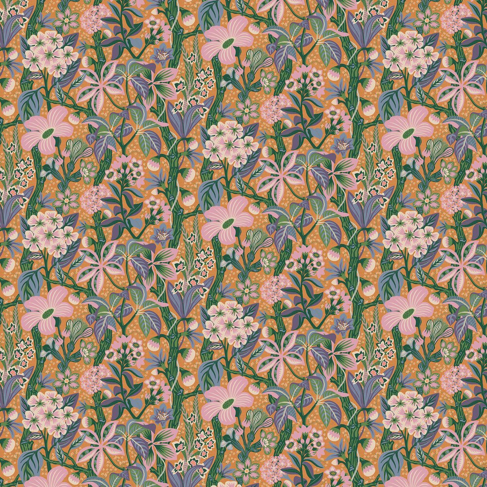 Friviva Wallpaper - Orange - Boråstapeter - 2079 - Premier Wallcovering