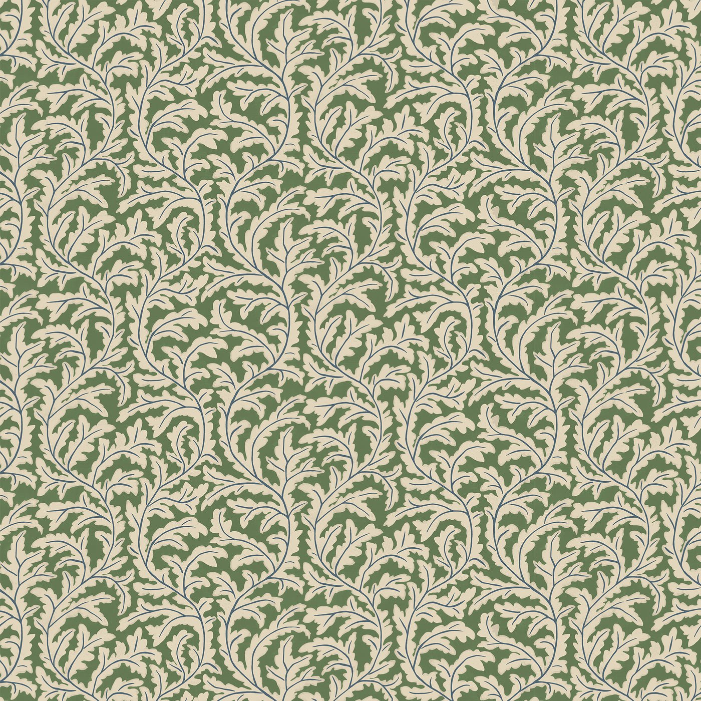 Frond Ogee Wallpaper - Brookes Green and Edge Sand - Josephine Munsey - JMW-102501 - Premier Wallcovering