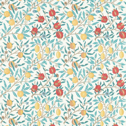 Fruit Fabric - Green Indigo/Madder - Morris & Co - 226906 - Premier Wallcovering