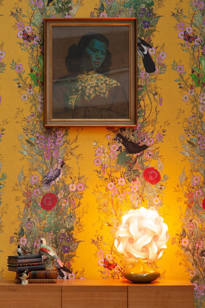 Fruit Looters Wallpaper - Cadmium - Timorous Beasties - BTN/TFL/TXMT/03 - Premier Wallcovering