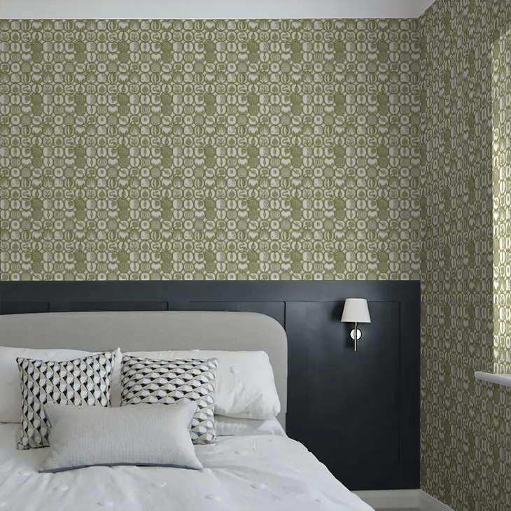 Fruktlada Wallpaper - Moss - Boråstapeter - 1971 - Premier Wallcovering