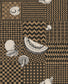 Frutta e Geometrico Wallpaper - Black, White & Gold - 123/6031 - Cole & Son - Premier Wallcovering